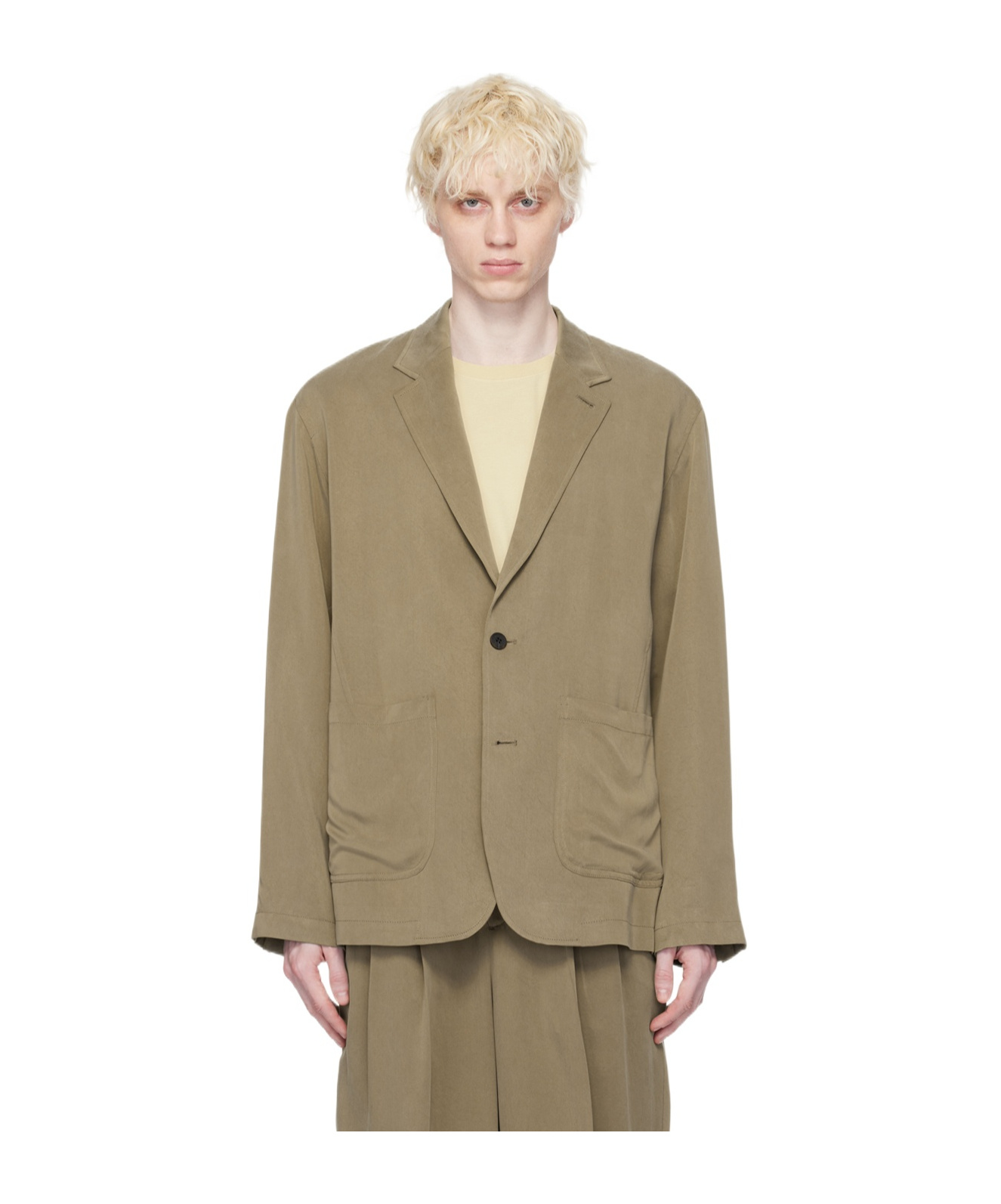 Le 17 Septembre Long Sleeved Suit Jacket In Brown