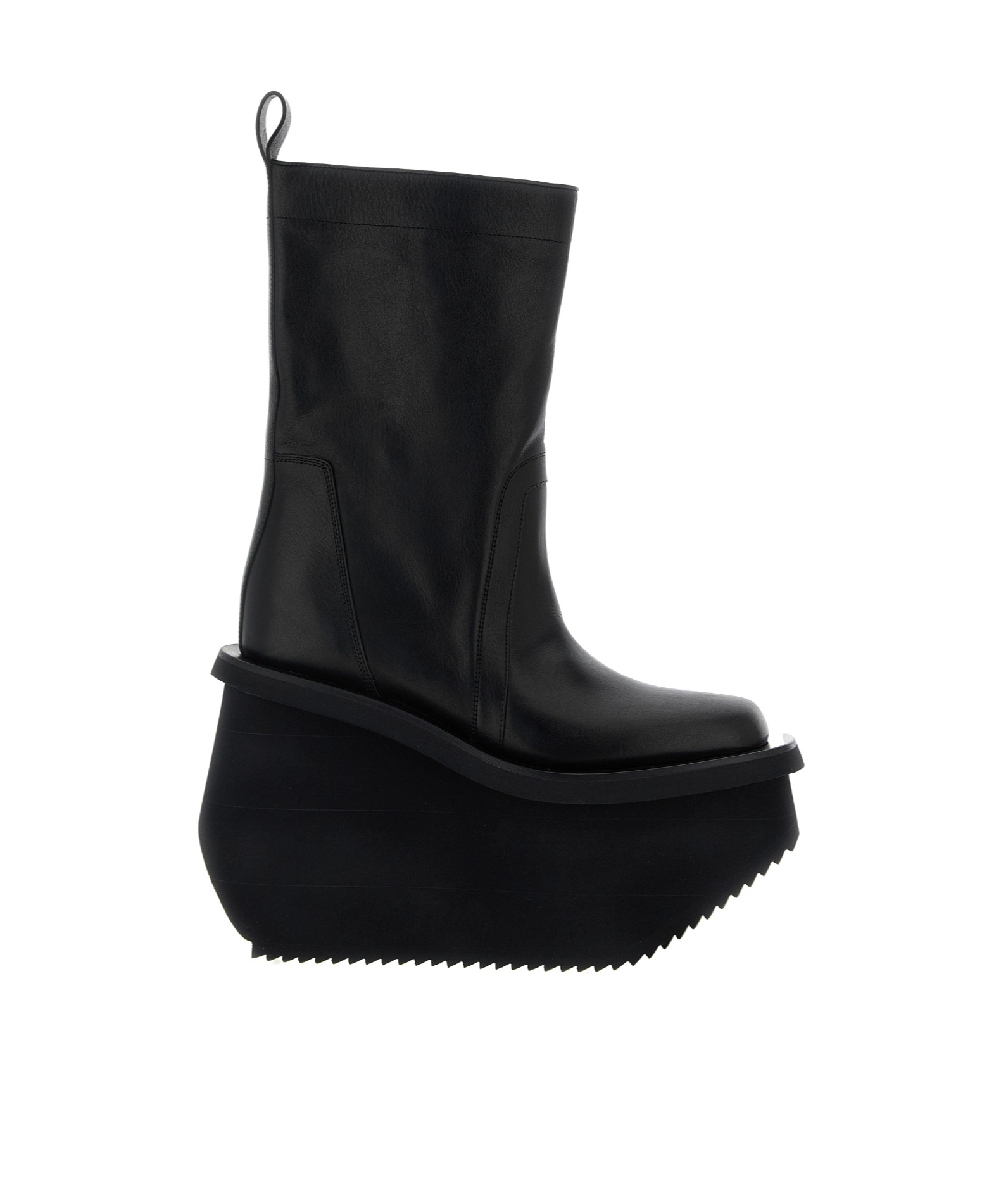 Rick Owens 14mm Factory Topstitching Platform Boots In Black