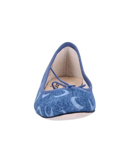 MARINE SERRE MOON LASER DENIM BALLET SHOES