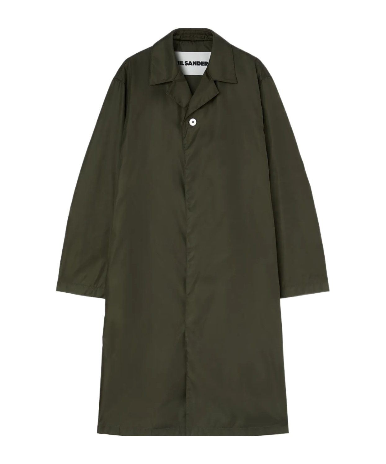 Jil Sander Button-up Raincoat In Black