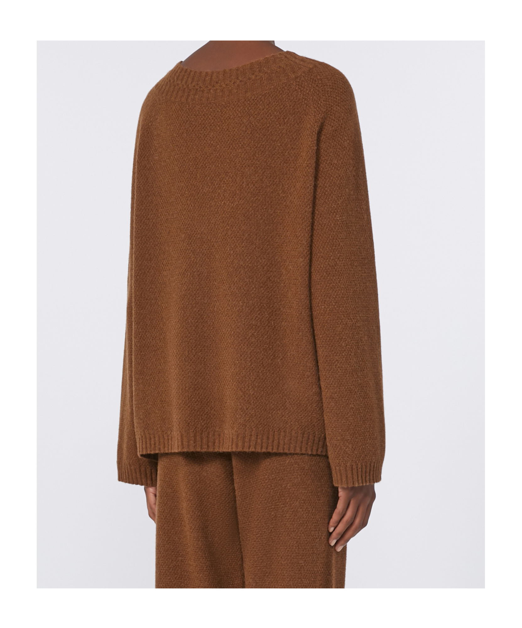 Max Mara Camel Yarn Sweater In Brown