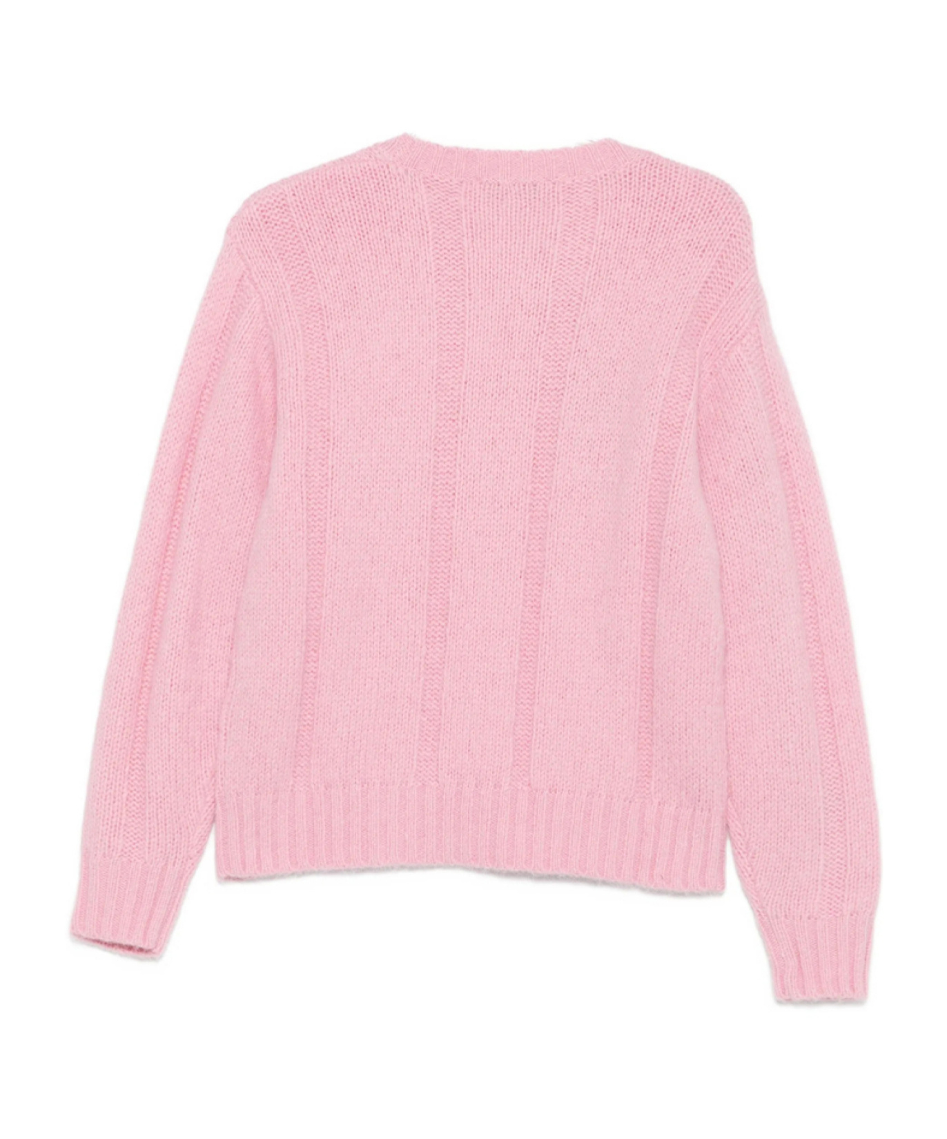 Stine Goya Floral Crew Neck Sweater In Pink