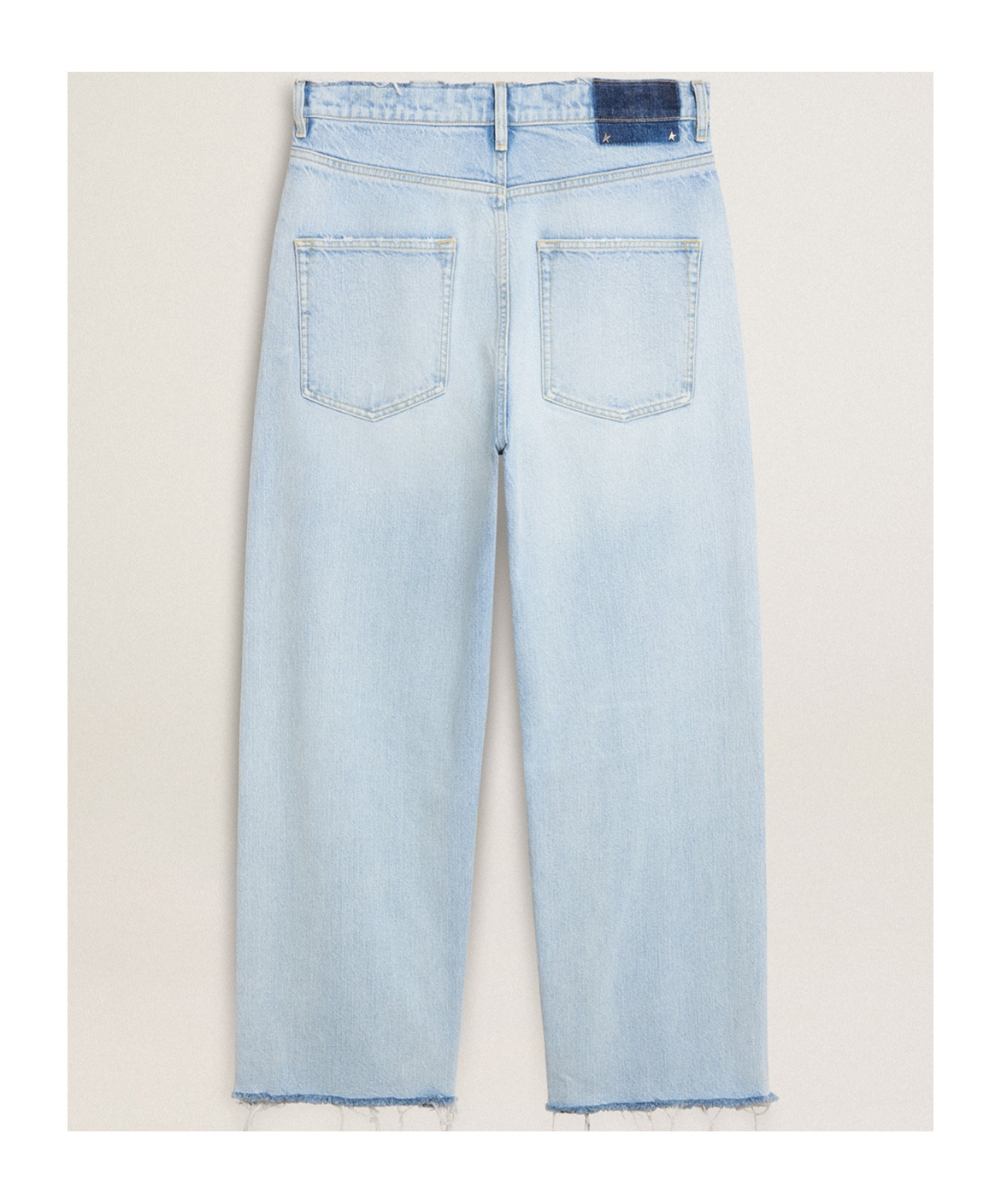 Golden Goose Mens Pants In Lived-in Effect Denim In Light Blue