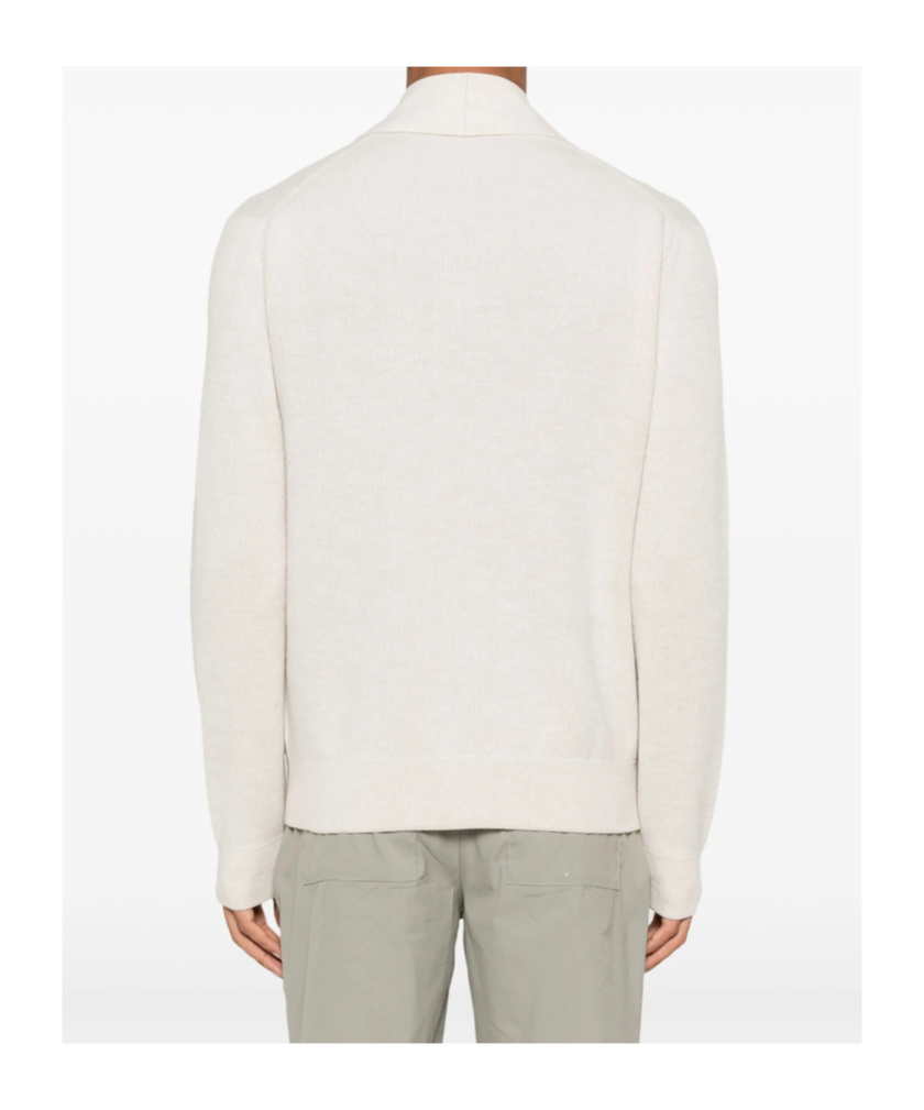 Brioni Ribbed Texture Shawl Collar Front Pockets