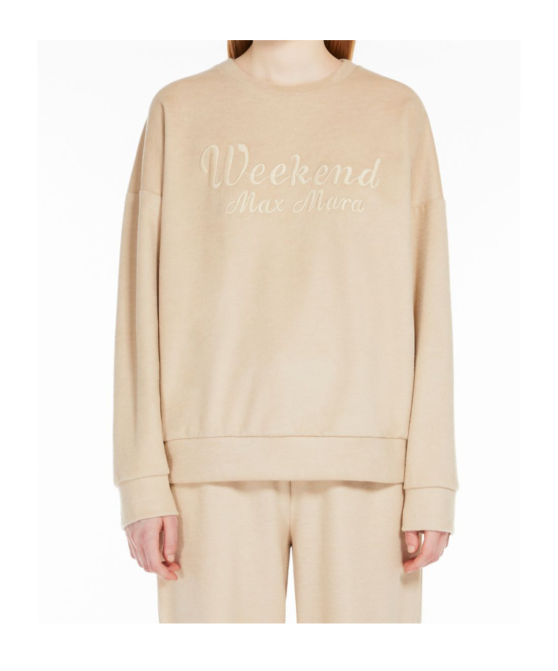 Weekend Max Mara Beige Polyester Blend Laghi Sweatshirt In Nude
