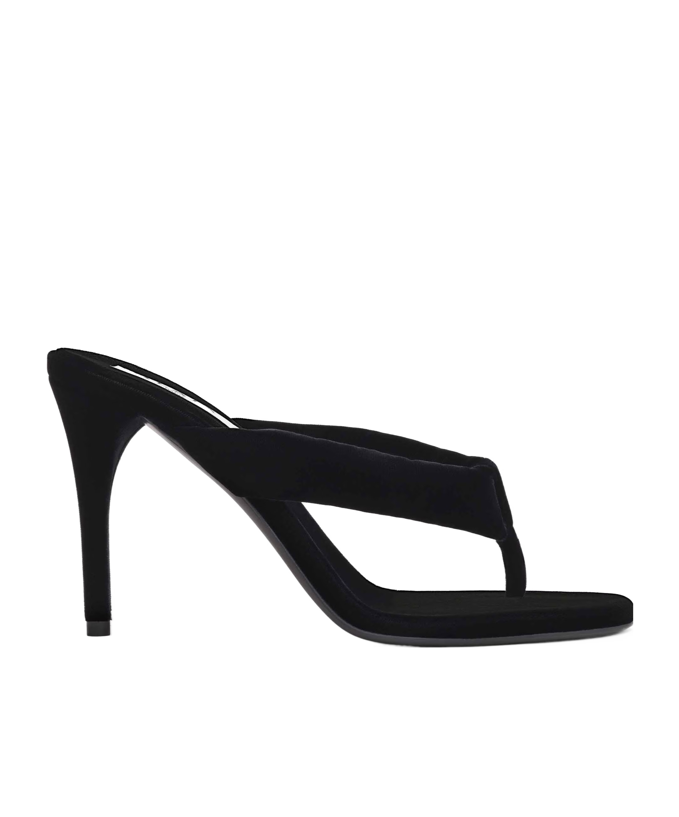 Alaïa Heel Thong Mules In Velvet In Black