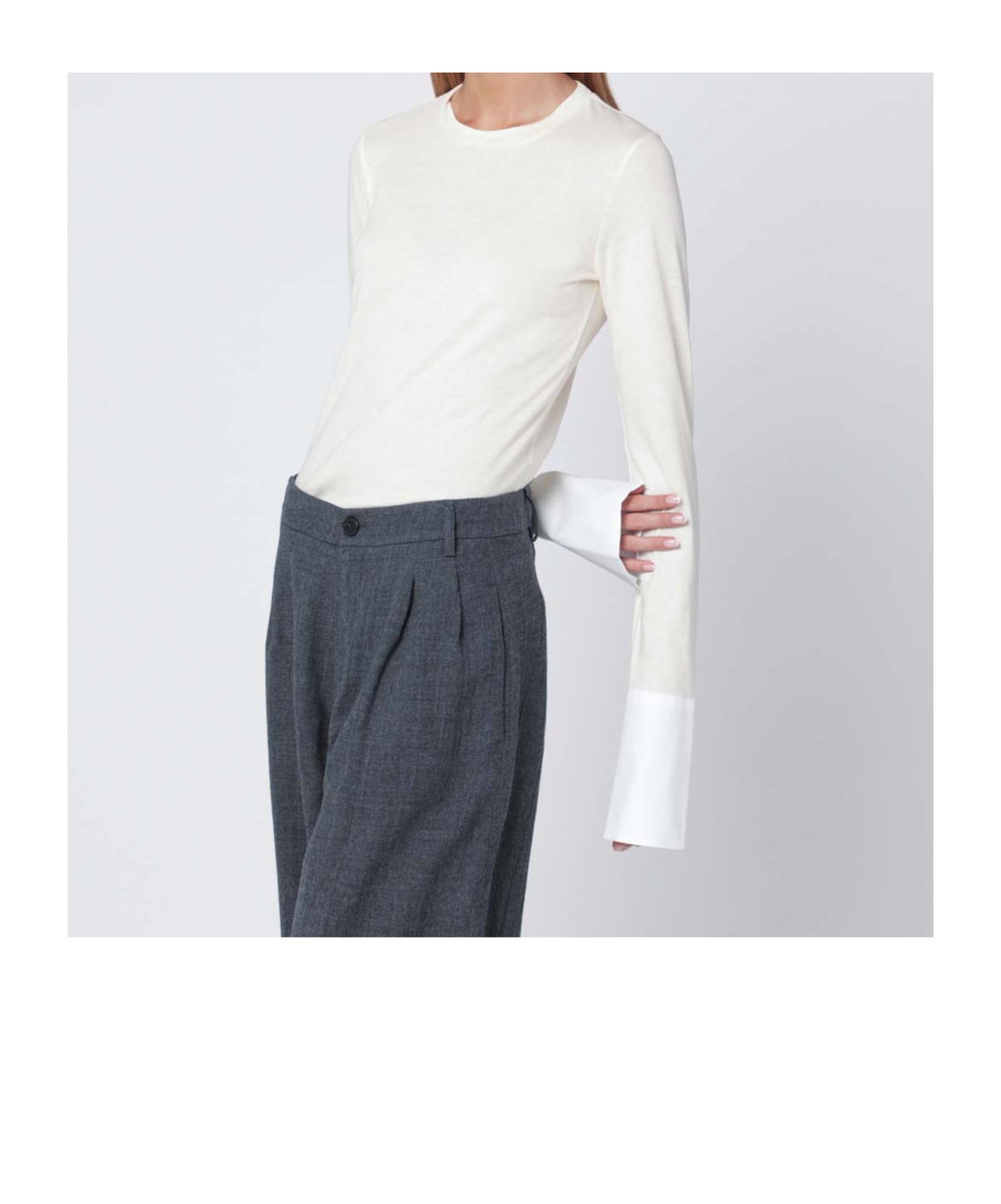 Darkpark Long Sleeves T-shirt In White