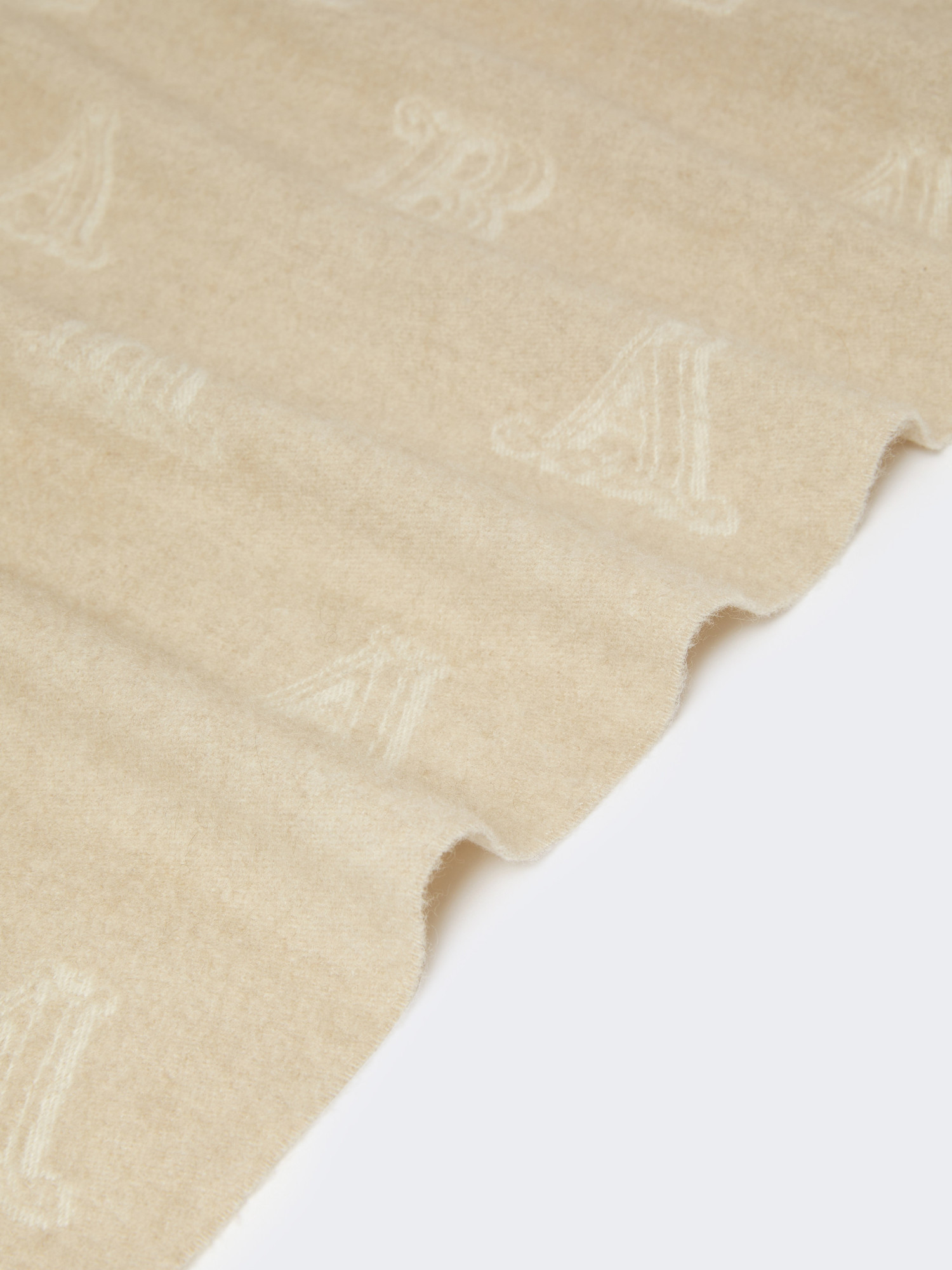 Max Mara Jacquard Cashmere Stole In Neutral