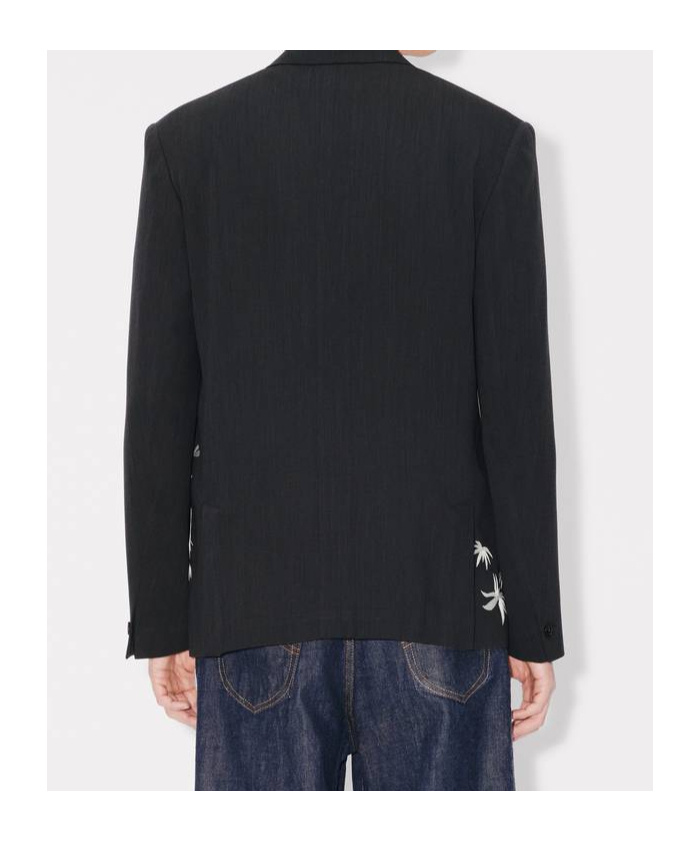Kenzo Jungle Tailored Kimono Jacket In Black