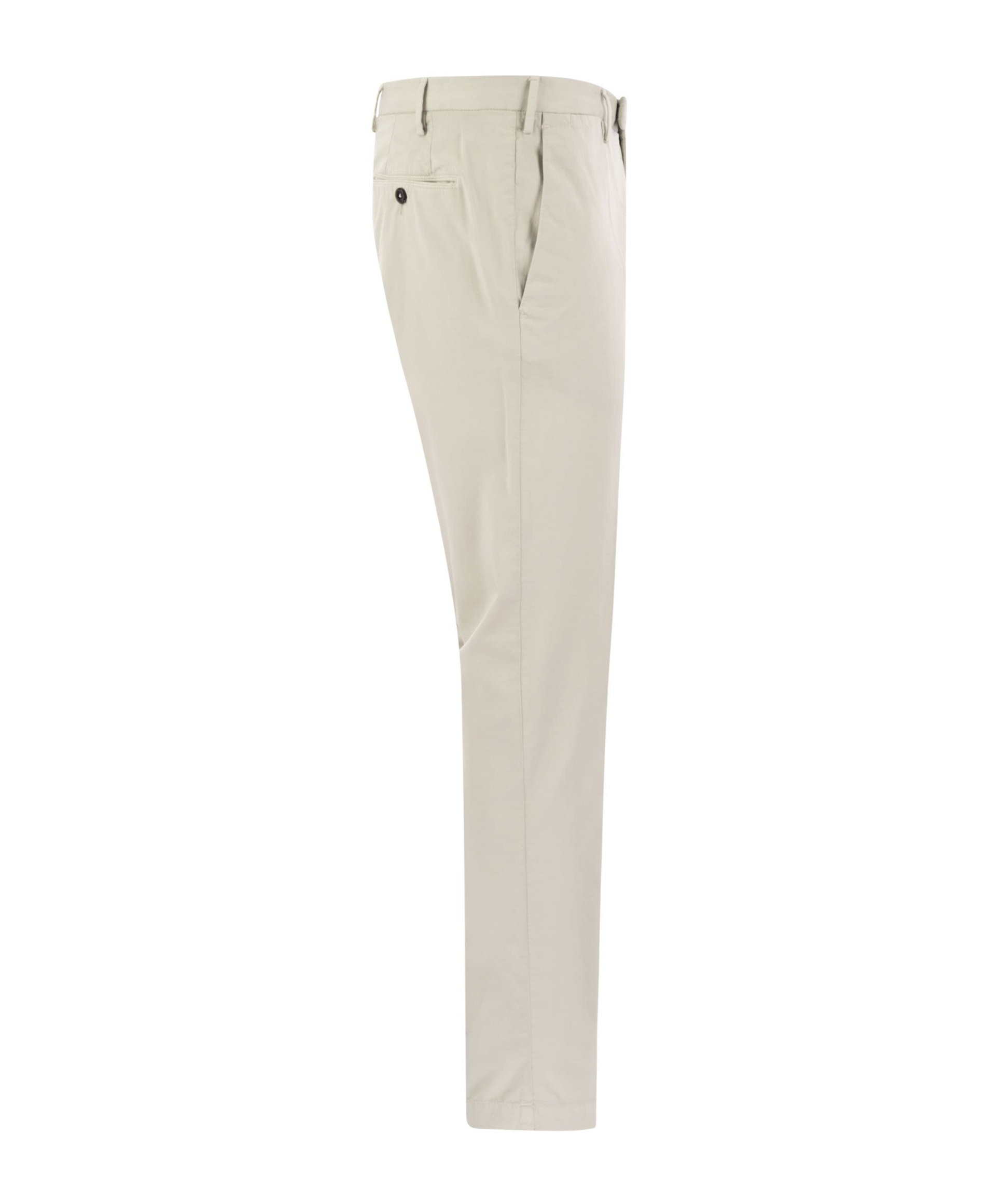Pt Torino Casual Trousers With Waist Belt Loop In White
