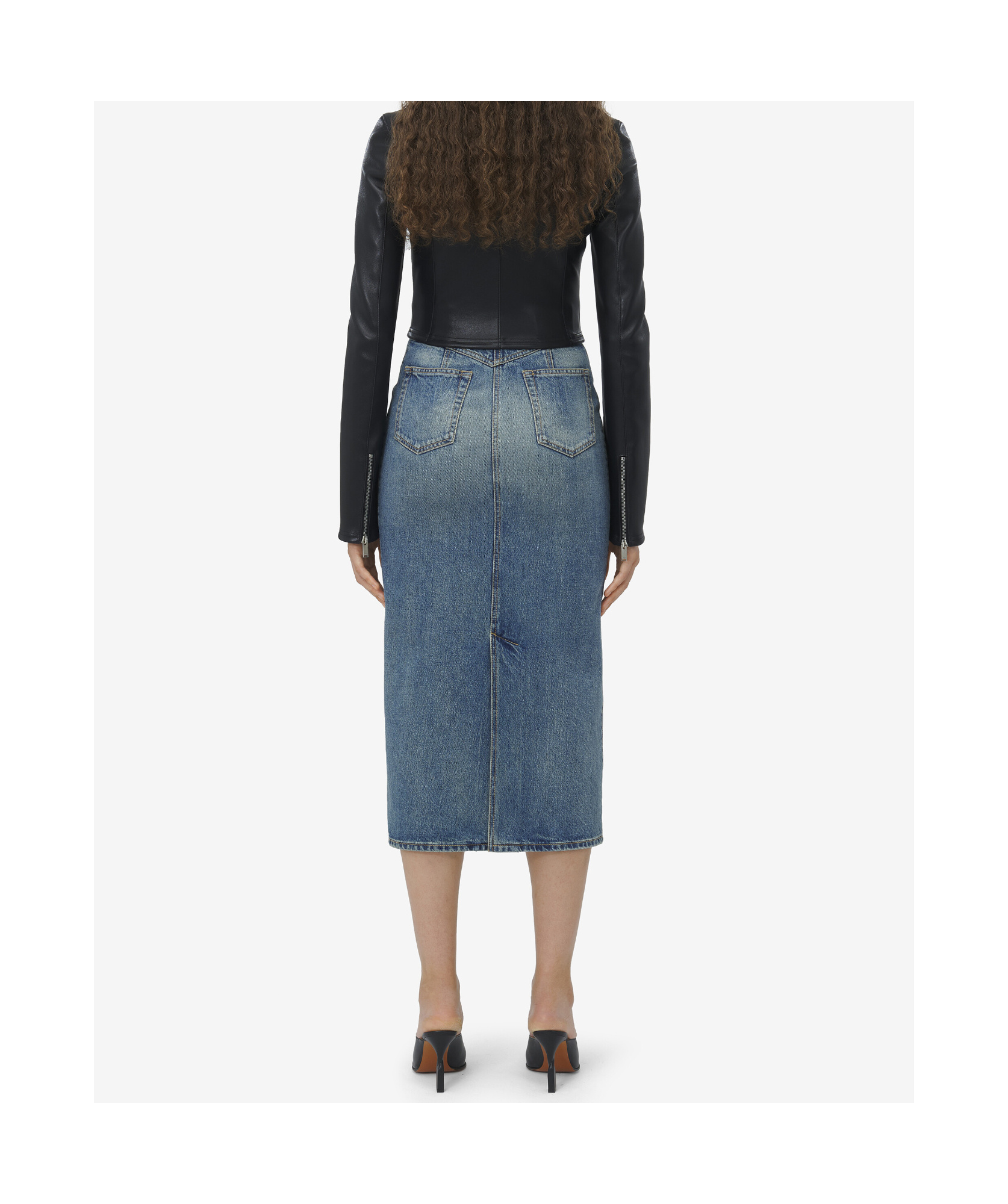 Alexander Mcqueen Folded-collar Leather Jacket In Black