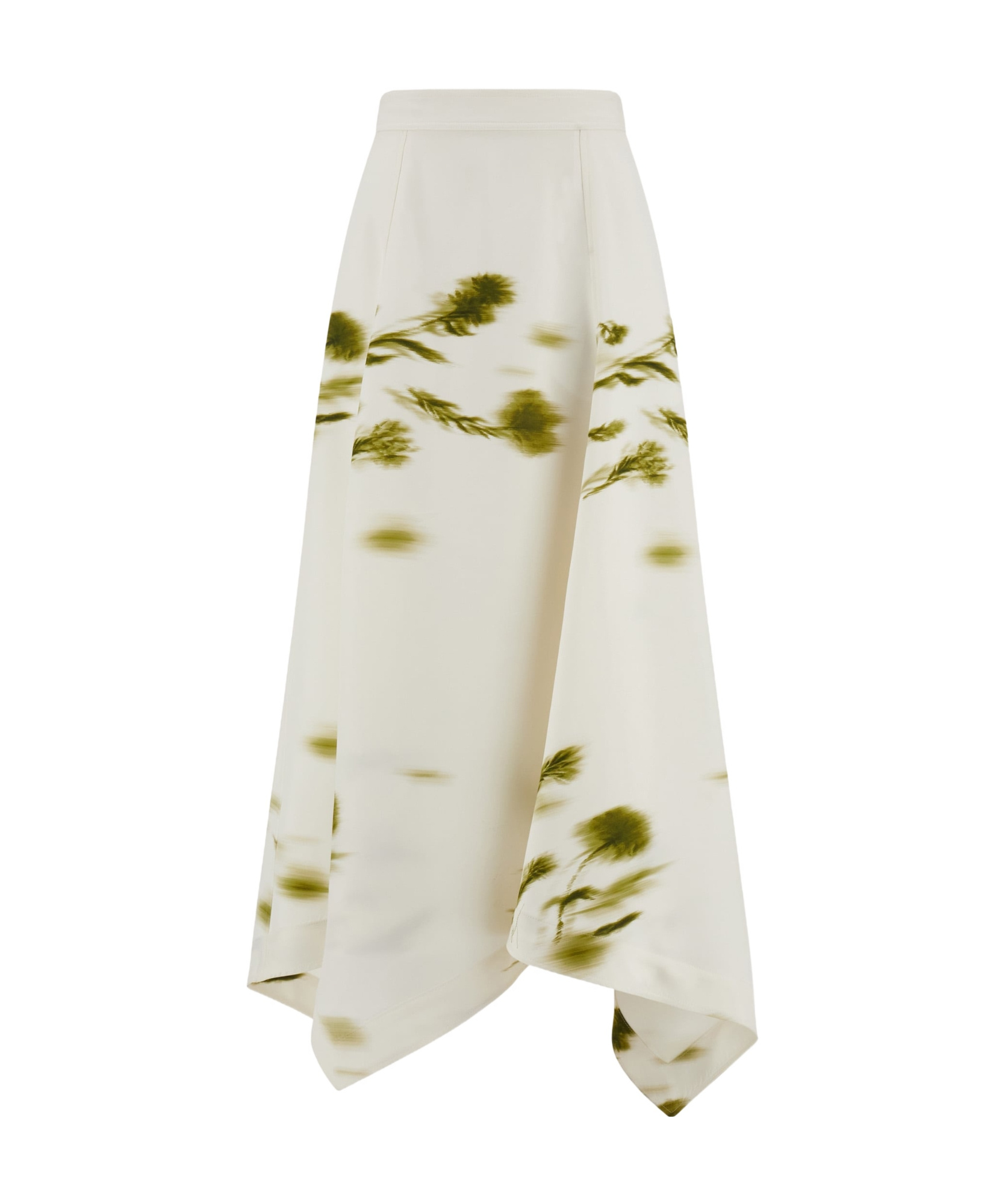Ferragamo Printed Handkerchief Skirt In White