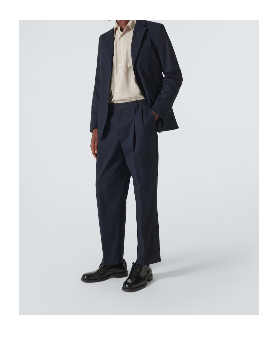 Dries Van Noten Long-sleeved Suit Jacket In Blue