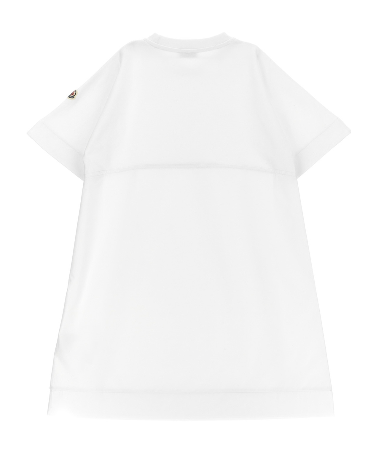 Moncler Round Neck Short Sleeve Dress In White