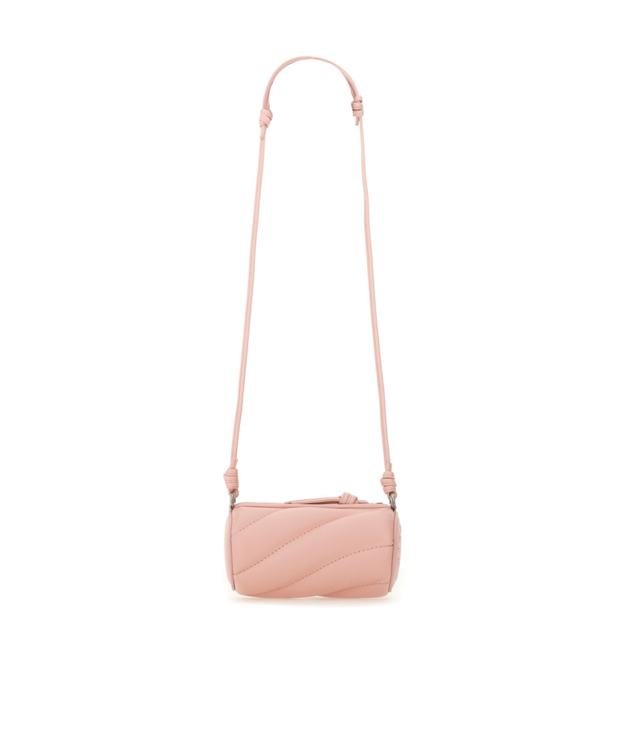 Fiorucci Cylindrical Quilted Micro Mella Bag In Nude