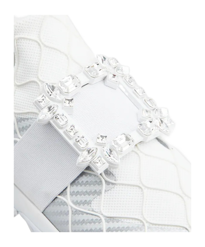 Roger Vivier Viv Run Strass Technical In White