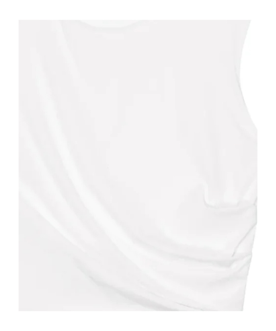Frame Twist Detail Vest In White