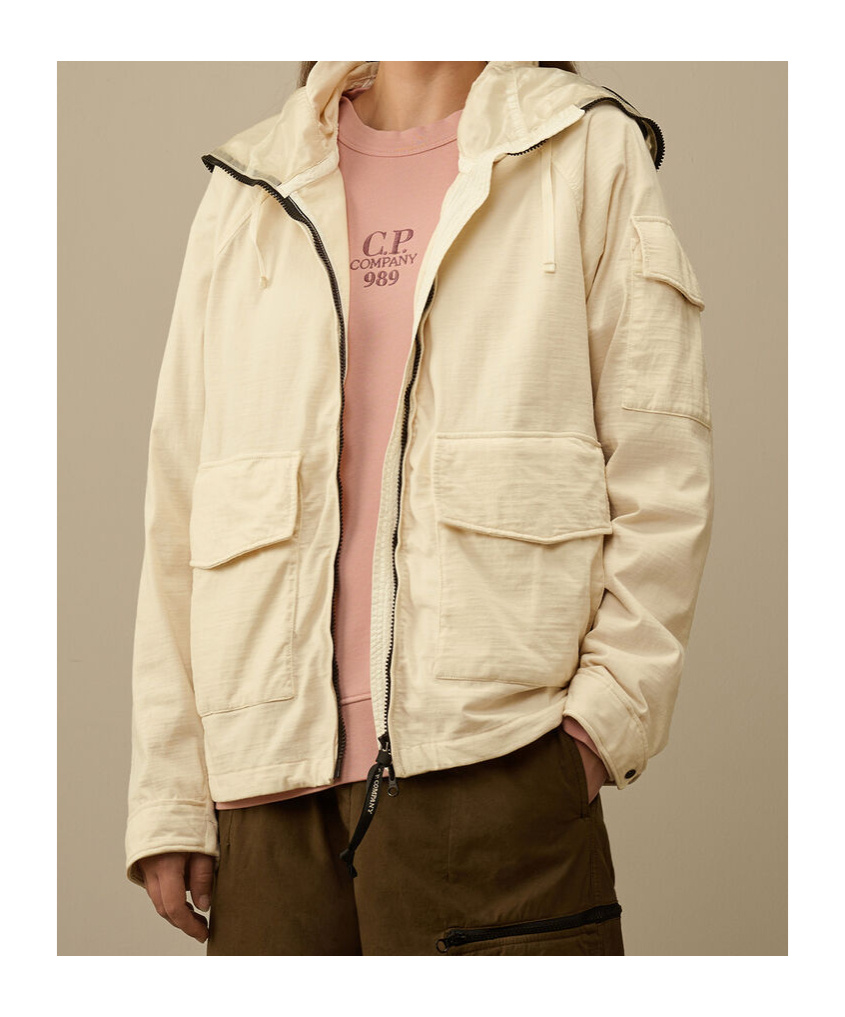 C.p. Company C.p.company Ivory Nylon Explorer Jacket In Neutral