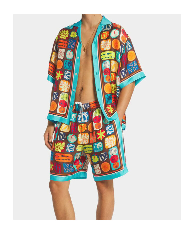 Shop Dsquared2 Printed Shirt In Multi-color