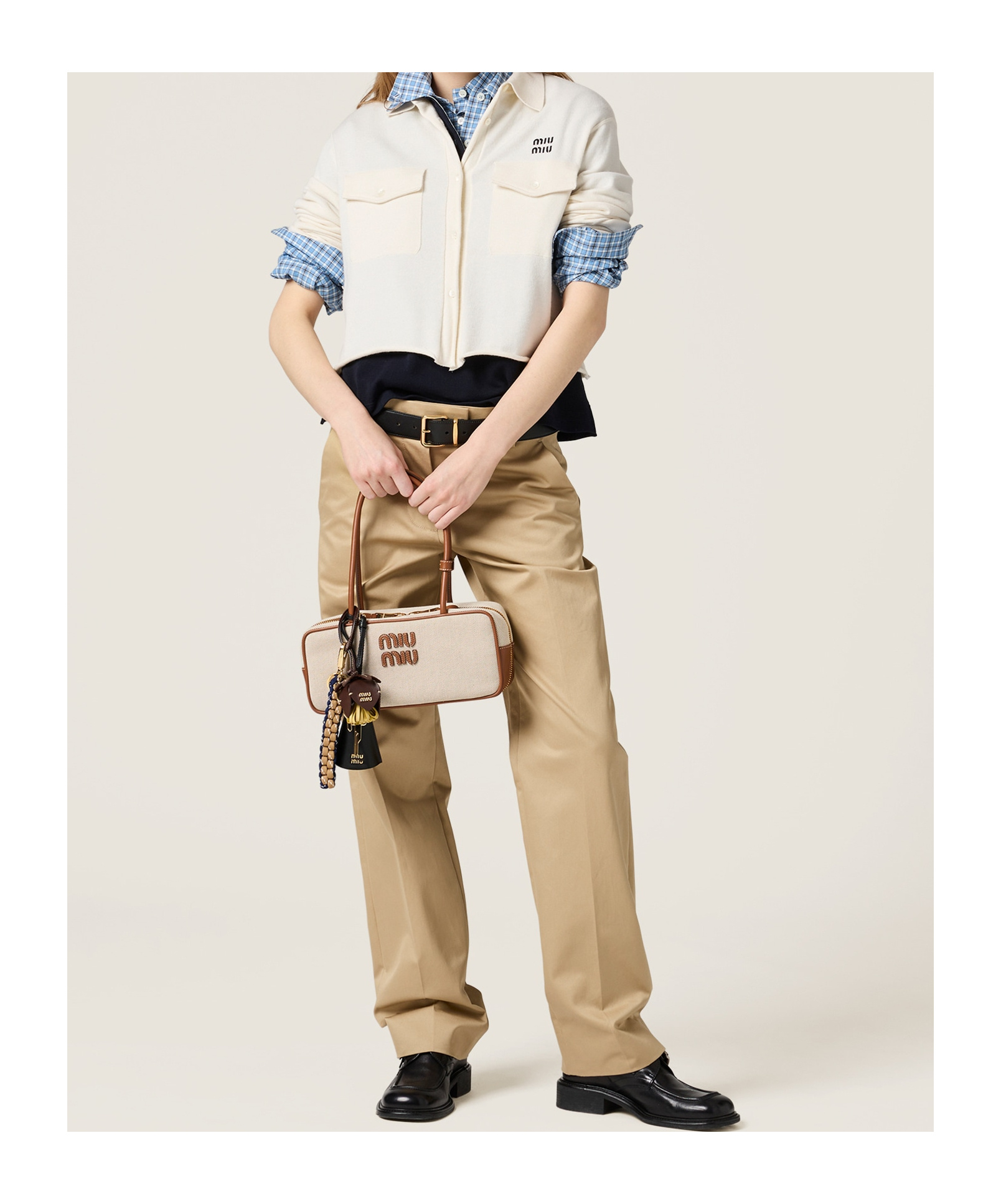 Miu Miu Long-sleeved Shirt In White