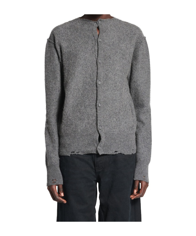 Balenciaga Women's Inside-out Cardigan In Grey In Grey