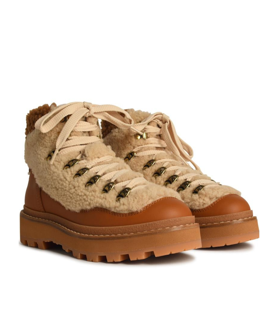 Moncler Peka Trek Hiking Boots In Nude