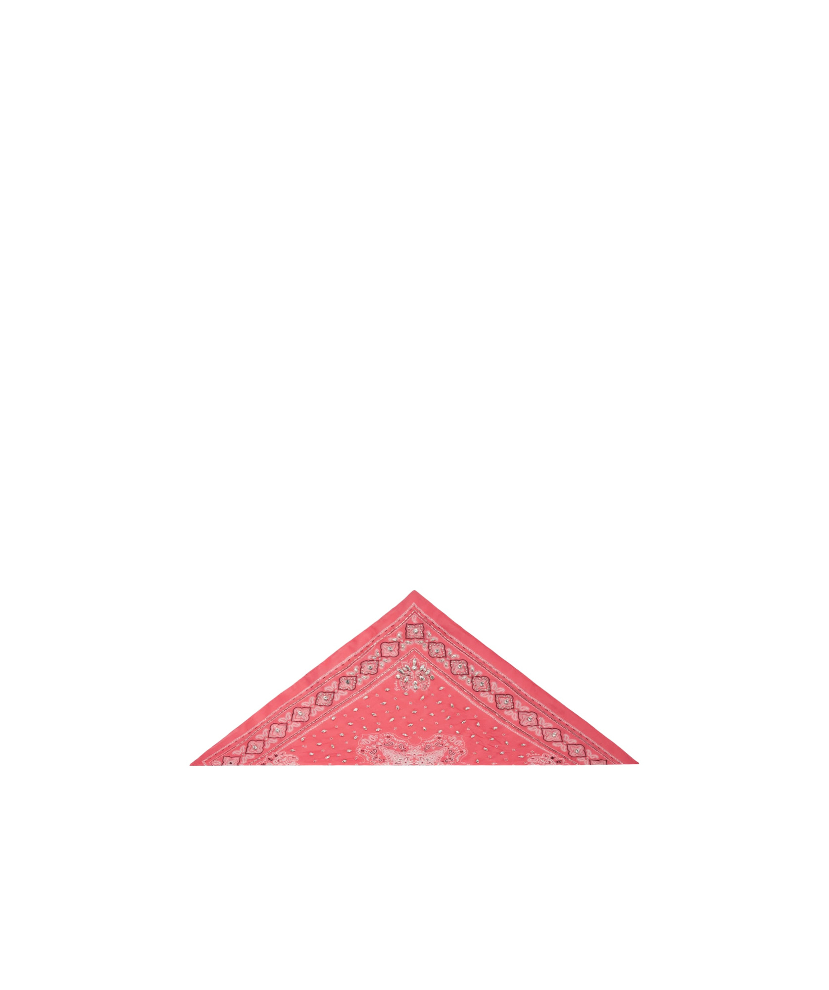 Pinko Cotton Bandana With Crystal Embroidery In Pink