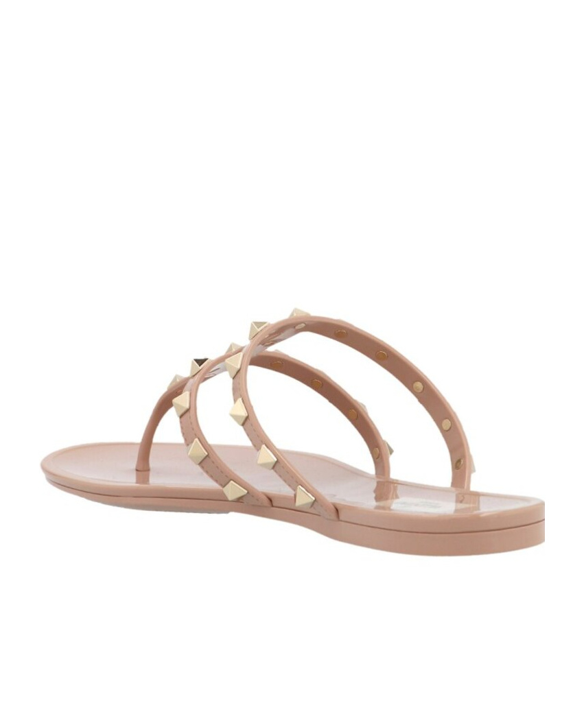VALENTINO GARAVANI ROCKSTUD FLAT RUBBER SANDAL