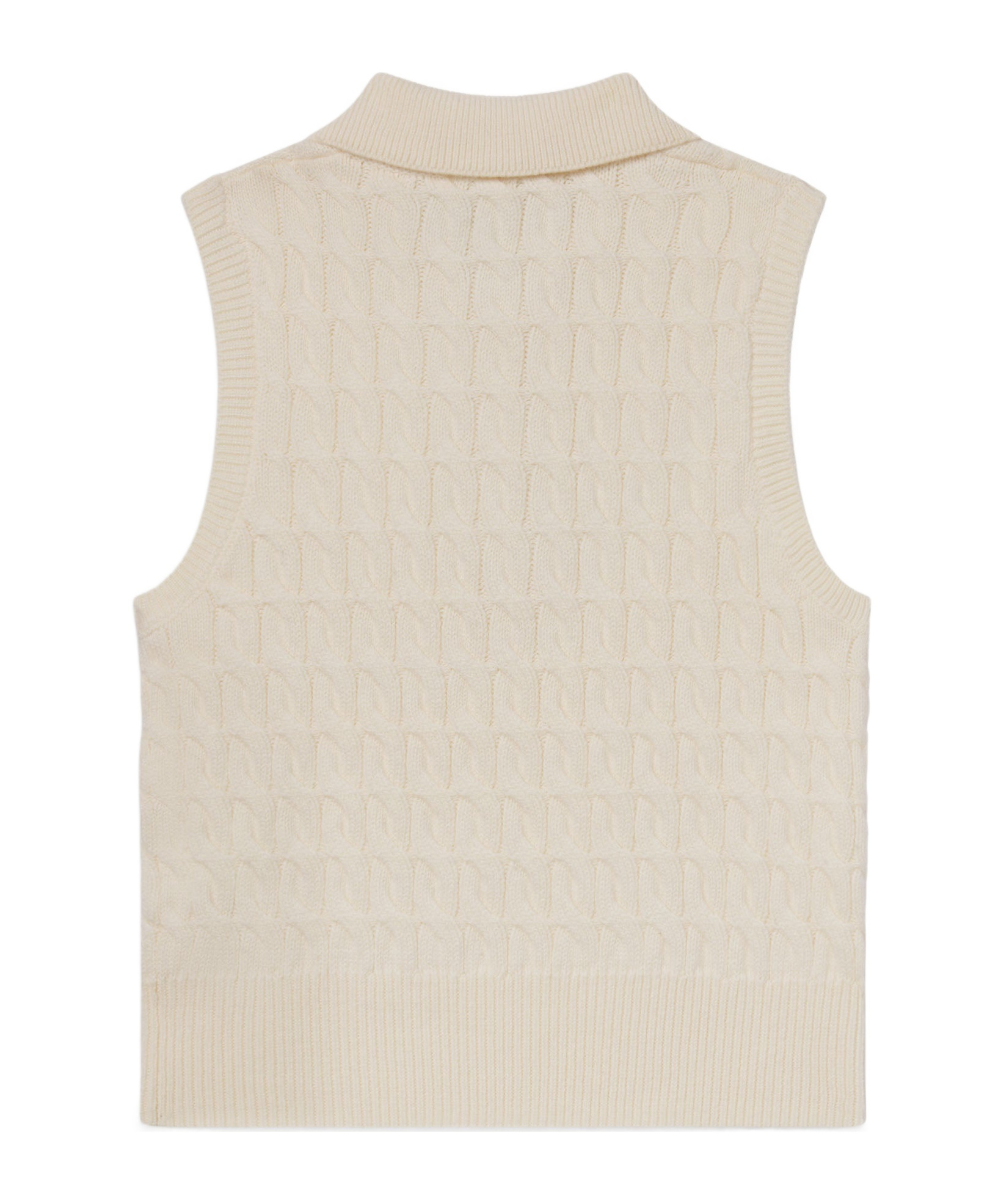 Frame Cable Knit Vest In Brown