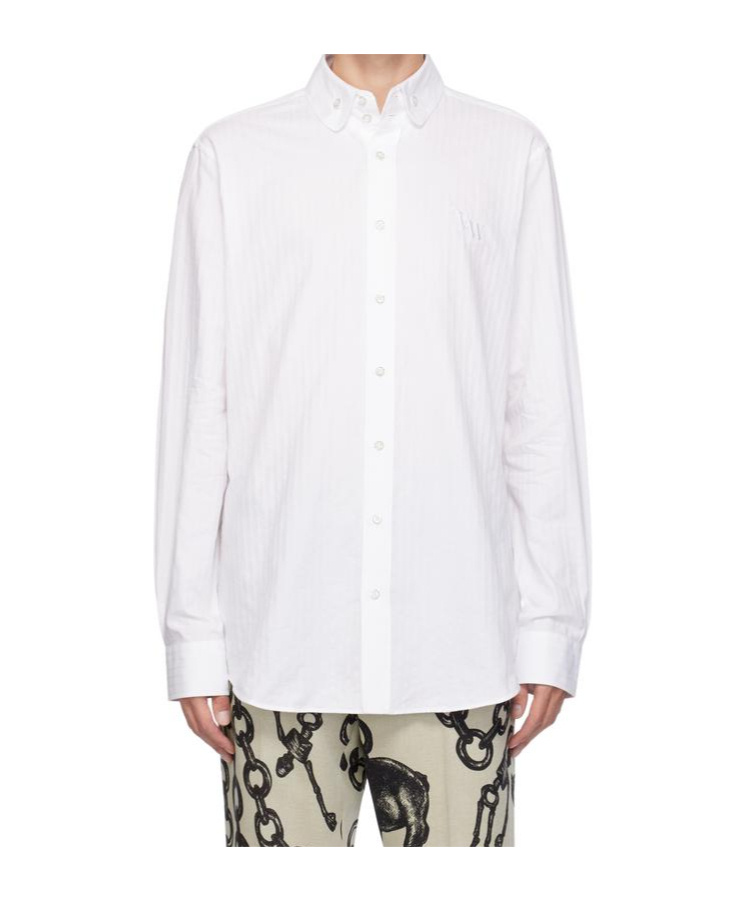 Vivienne Westwood White Two Button Krall Shirt In White