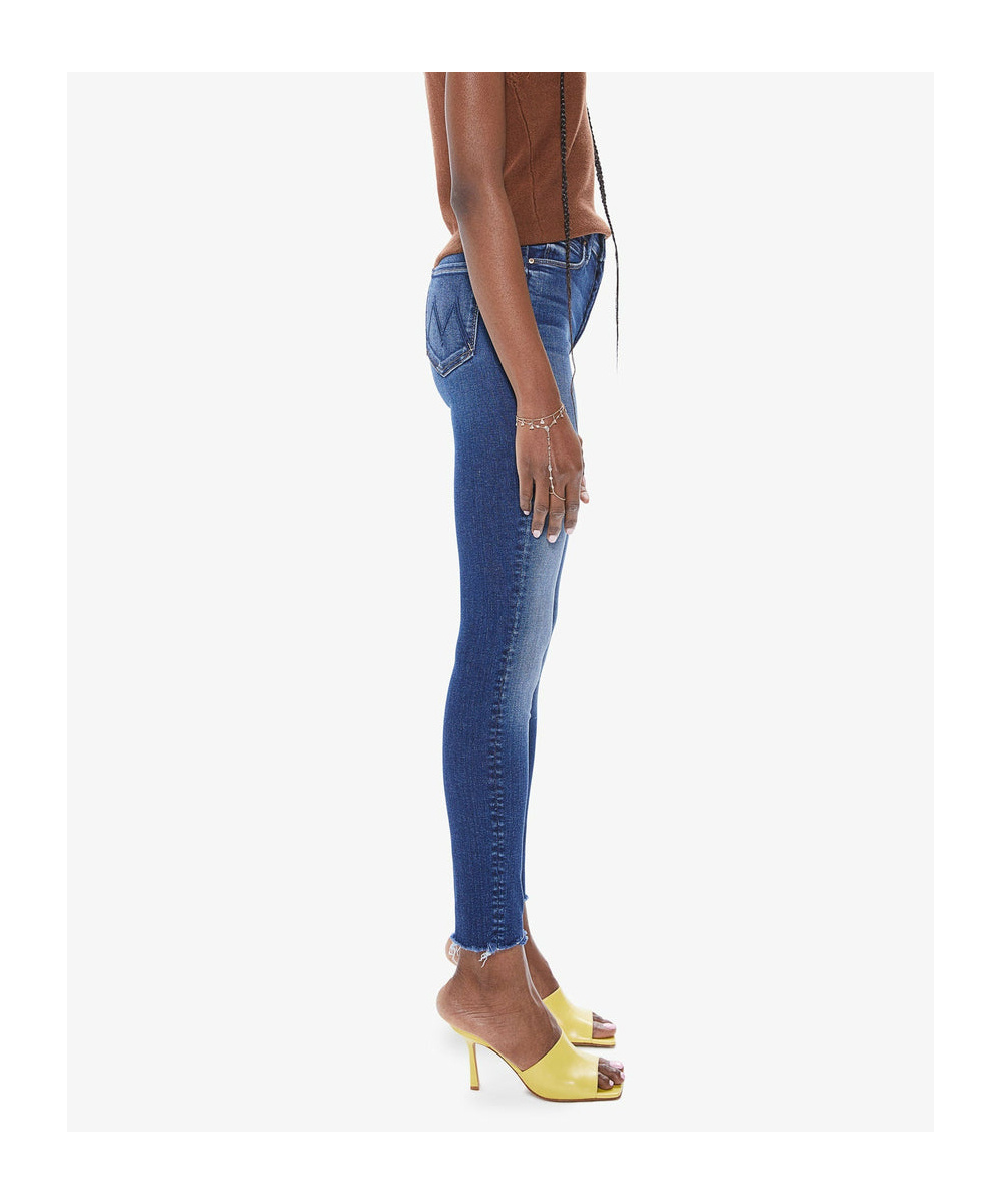 Mother Denim Trousers With Belt Loops In Blue