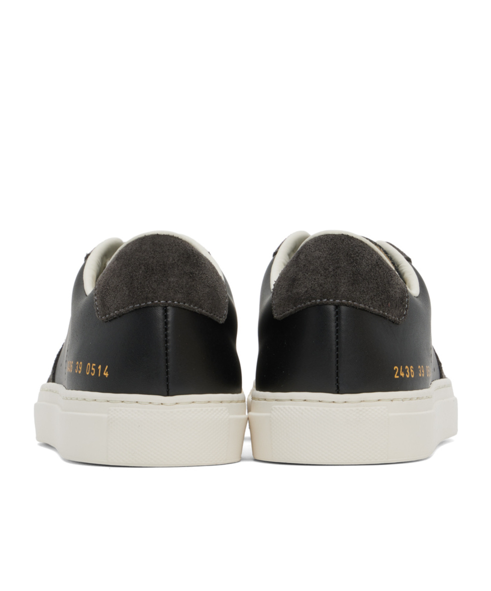 Common Projects Bball Duo Leather And Suede Sneakers In Black