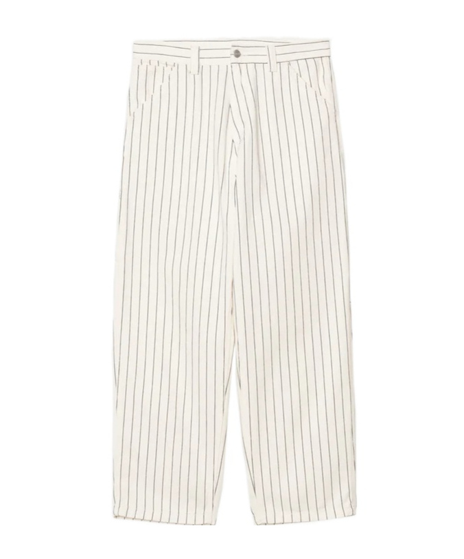 Carhartt Og Single Knee Pant In Wax/dark Navy Blue Seton Stripe
