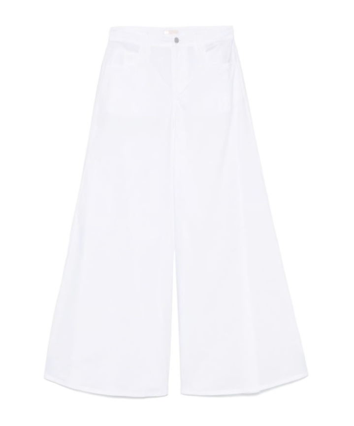 Liu •jo Liu Jo Wide-leg Denim Jeans With Classic Five-pocket Styling In White
