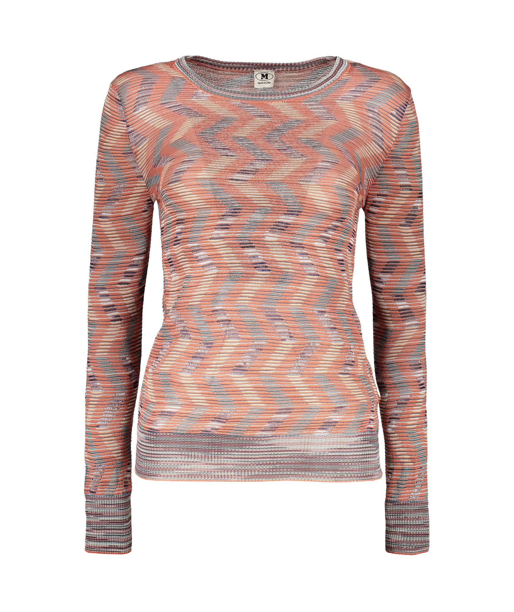M Missoni Long Sleeve Crew-neck Sweater