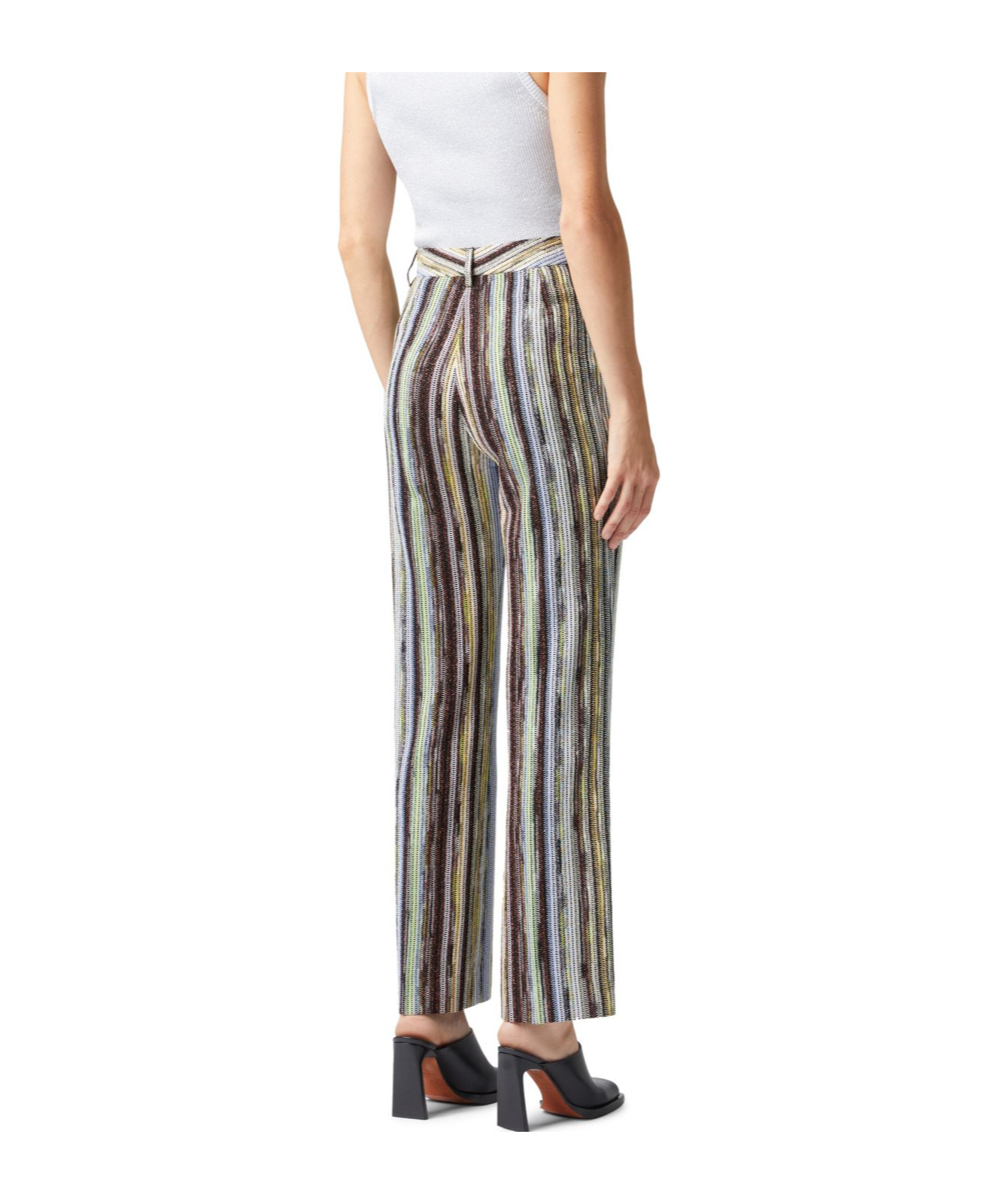 Missoni Striped Casual Pants In Gray