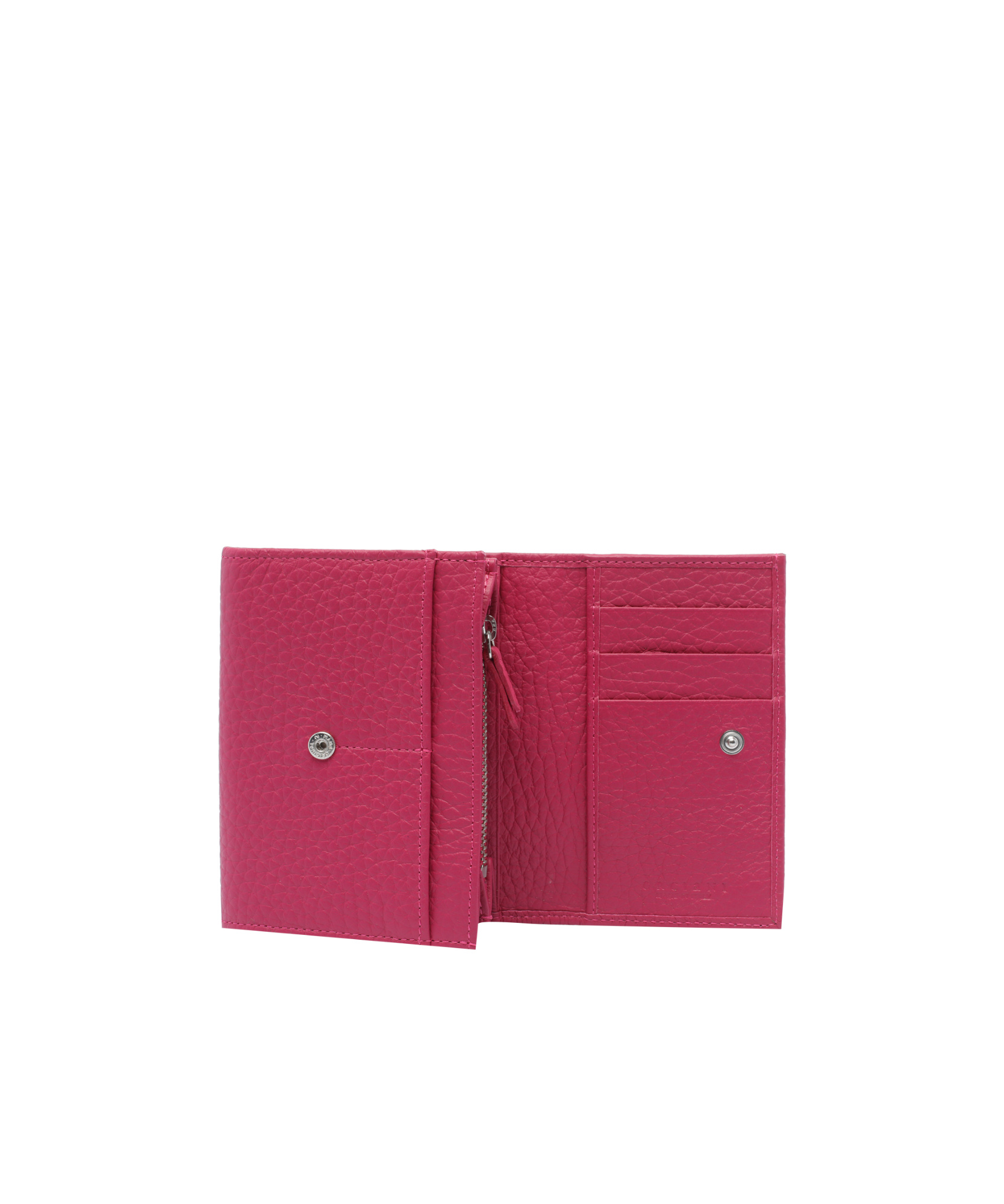 Orciani Textured Finish Wallet With Unique Texture In Red