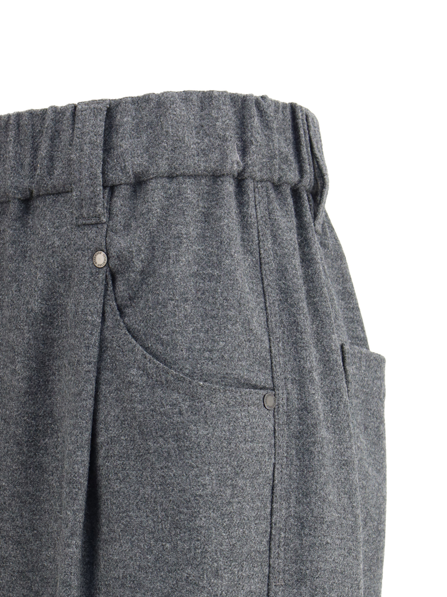 Brunello Cucinelli Belt Loops Slacks In Gray