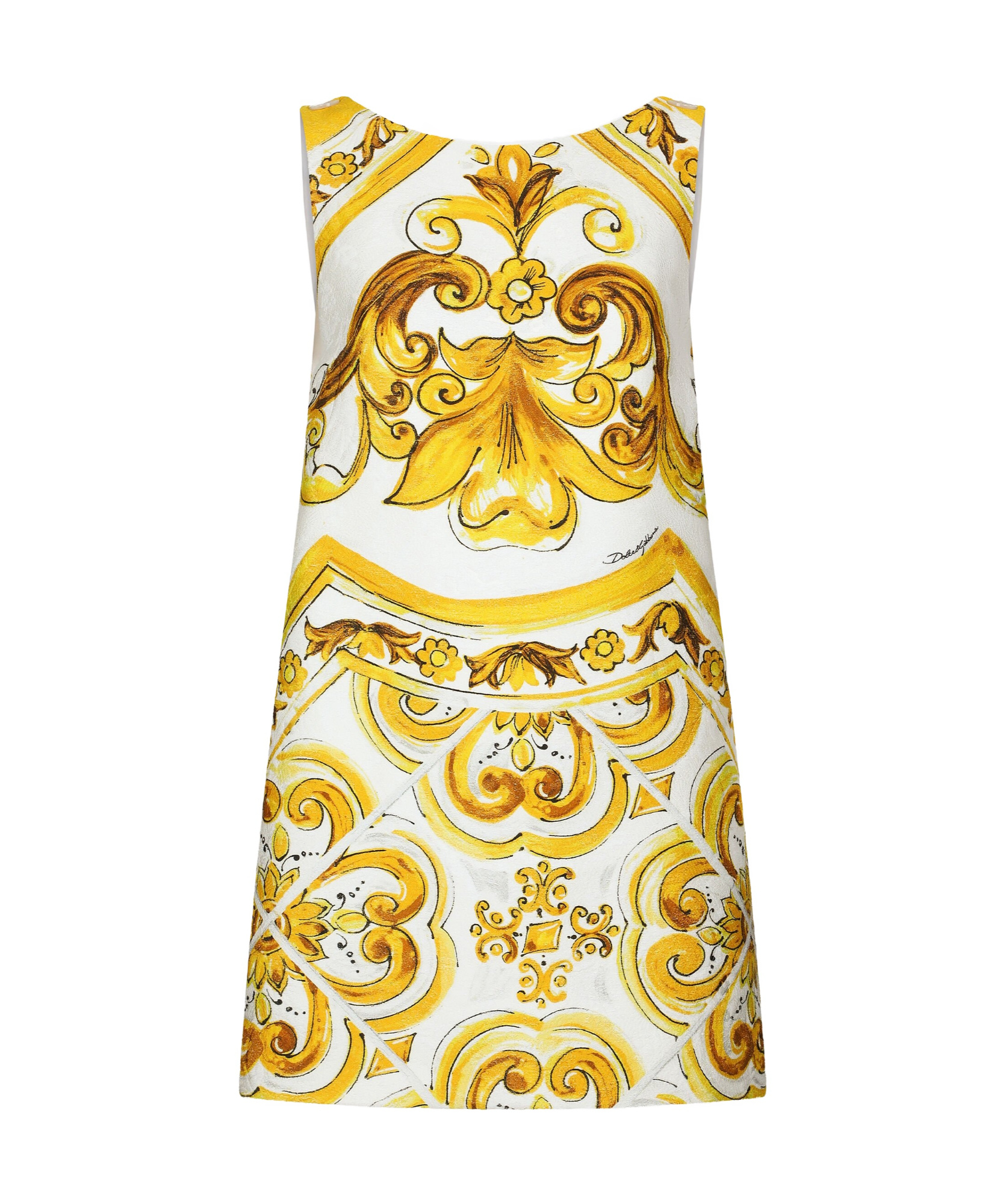 Dolce & Gabbana Majolica-print Silk Minidress In Multicolor