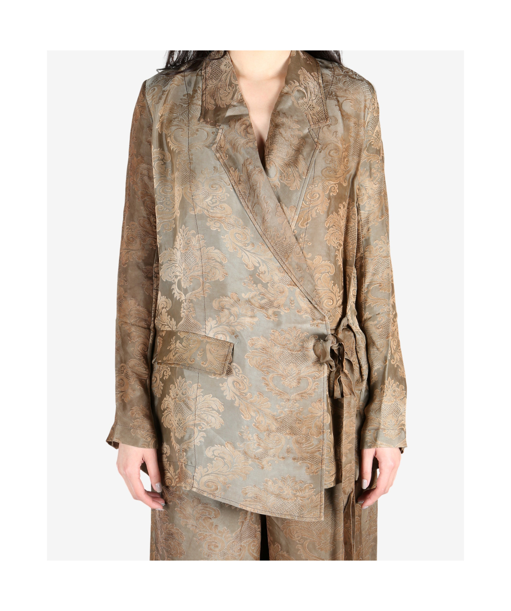 Uma Wang Brocade Wrap Blazer