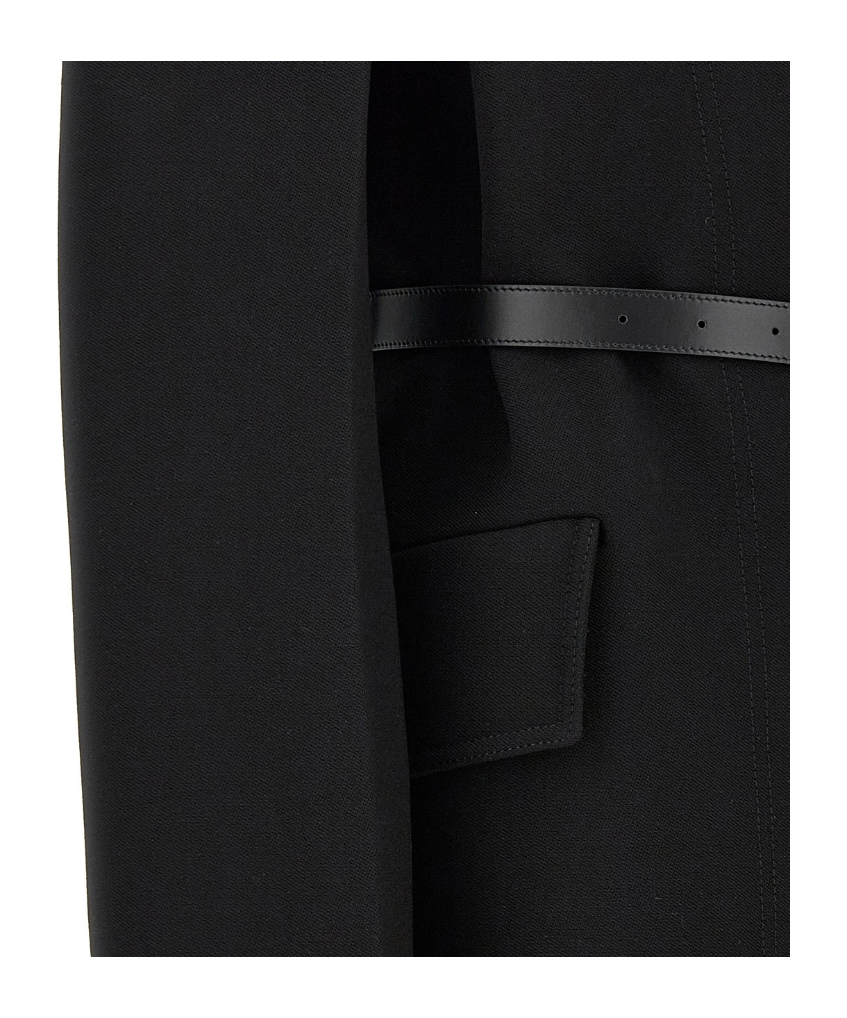 Jil Sander Women Double-breasted Coat In Black