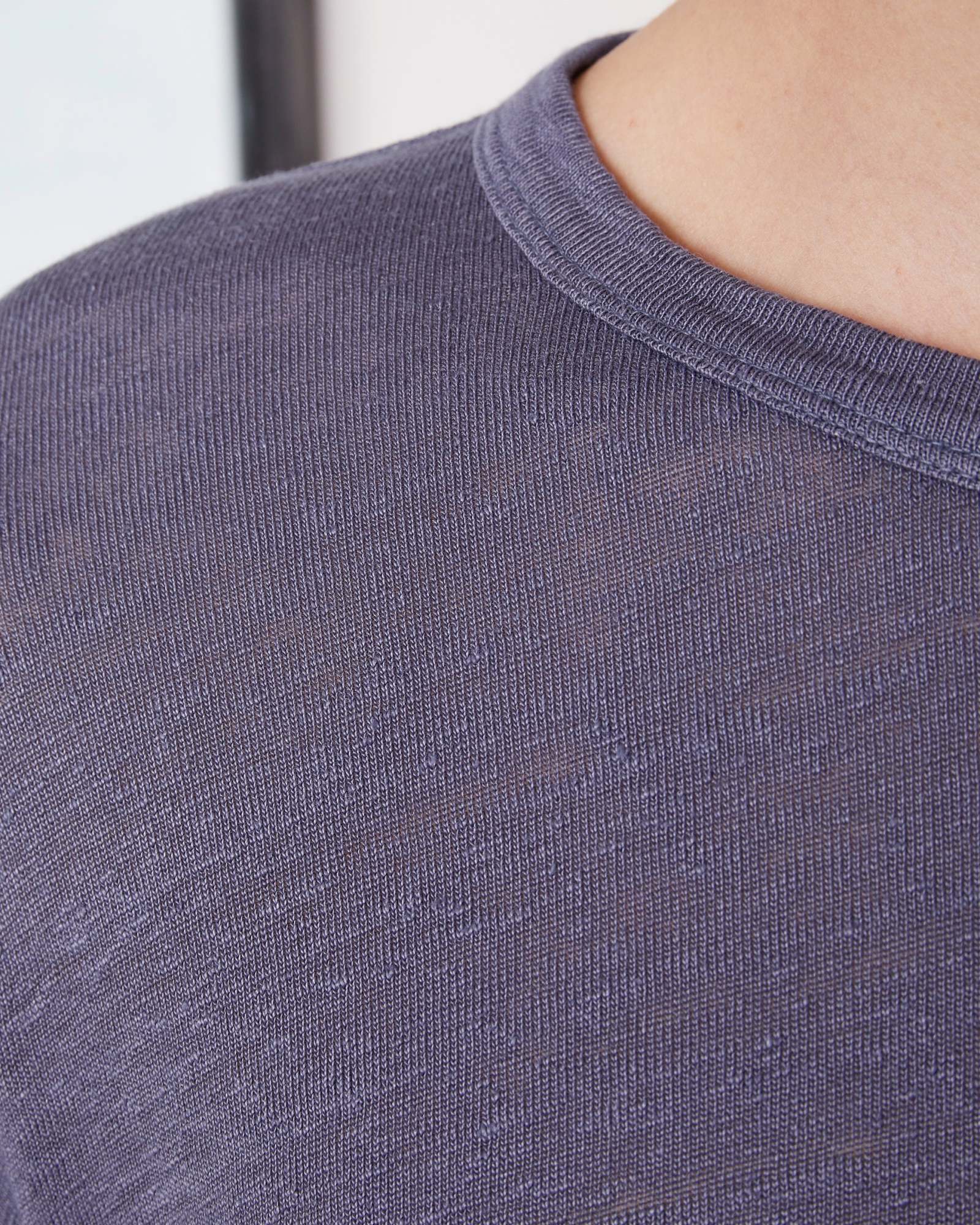 Shop Officine Generale Mélange Shortsleeved T-shirt In Blue