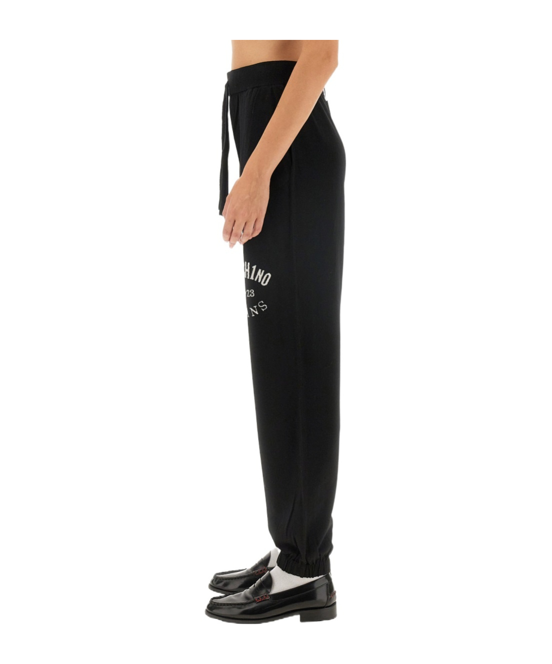 Moschino Elastic Waist Sweatpants In Black