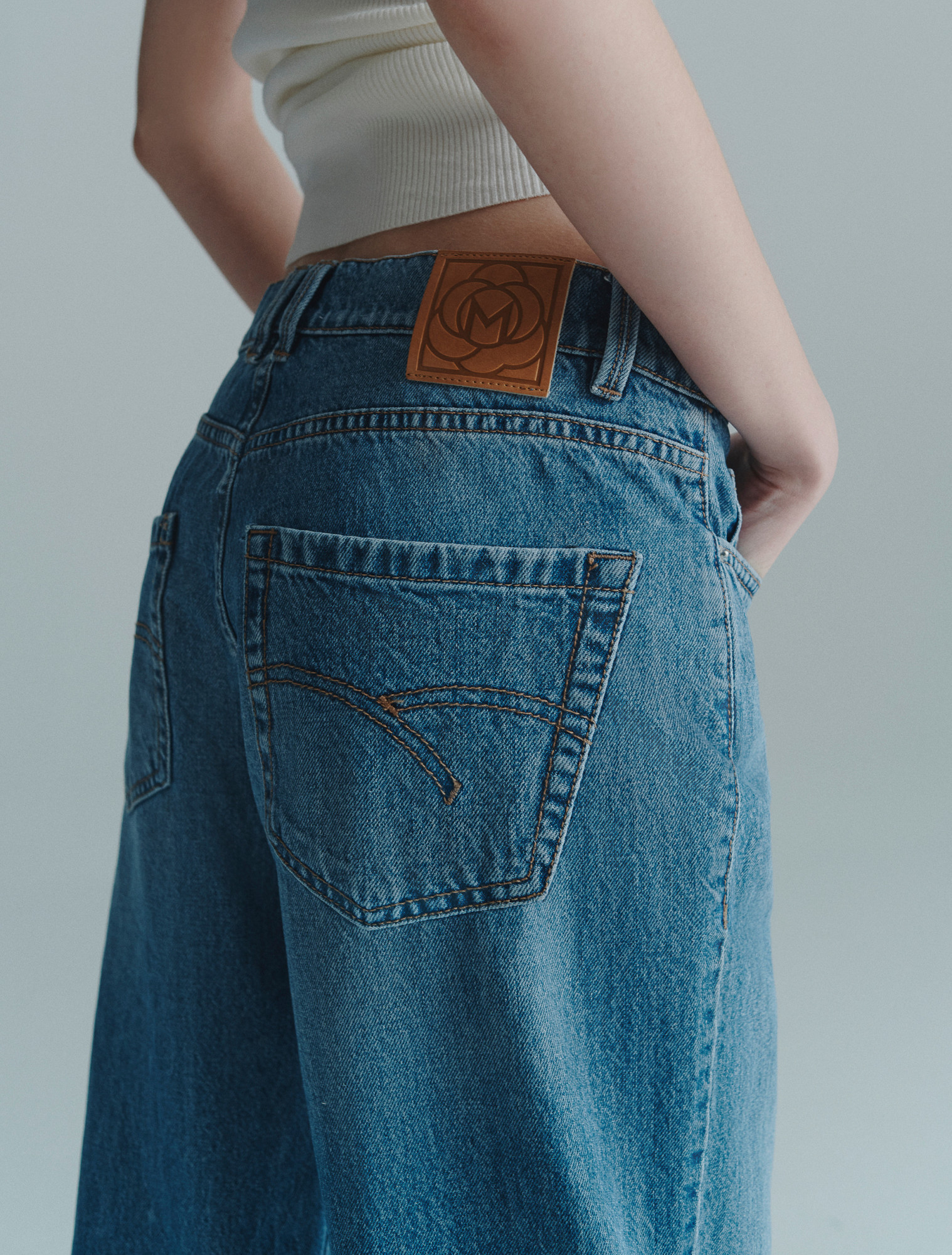 Marella Low-rise Wide-leg Jeans - Delave Blue In Blue