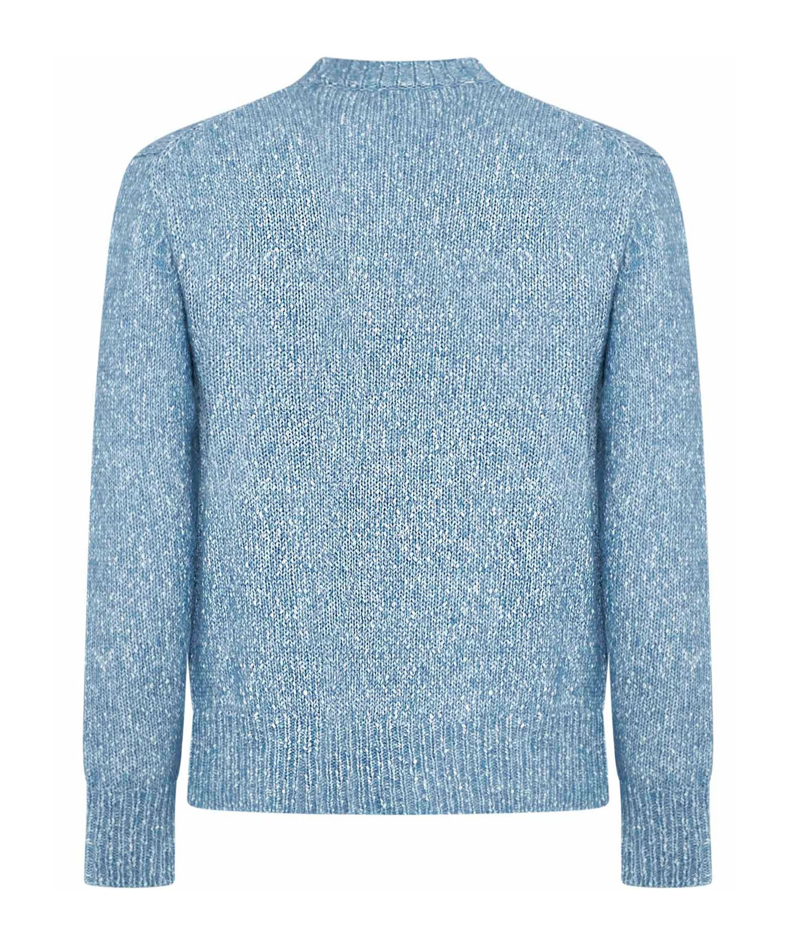 Lardini Light Blue Bouclé-effect Crewneck Sweater <br/> In Blue