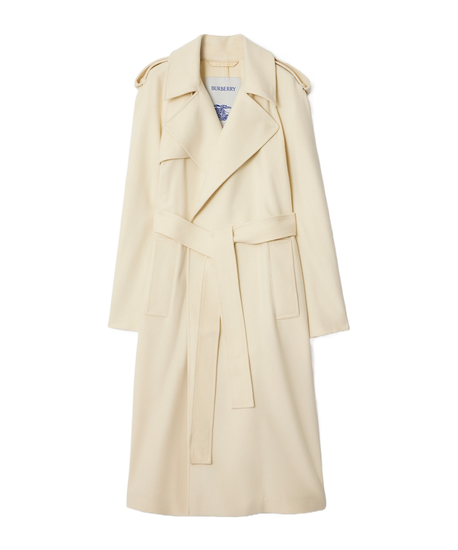 Burberry Lightweight Cashmere Wrap Coat In Nude