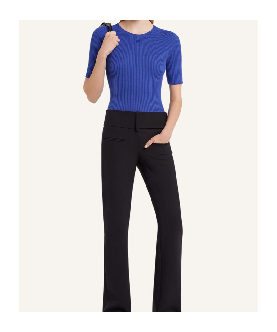 Courrèges Solar Light Rib Sweater In Sapphire