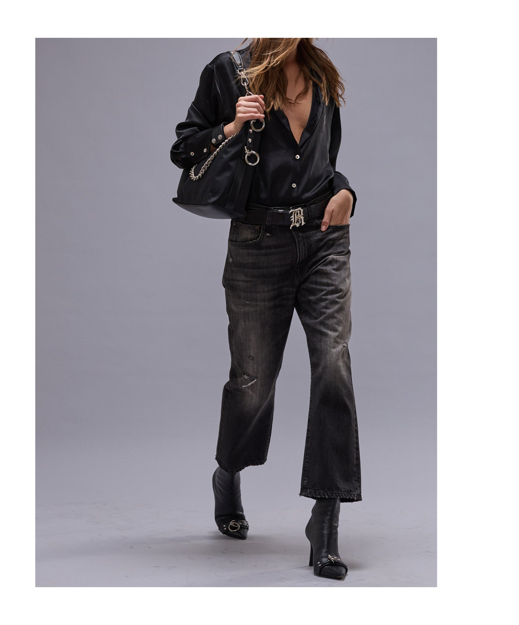Shop R13 X-boyfriend Jeans In Black