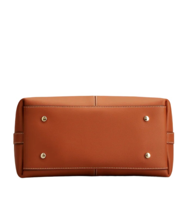 Tod's Logo Engraved Small Shopper Bag In Brown