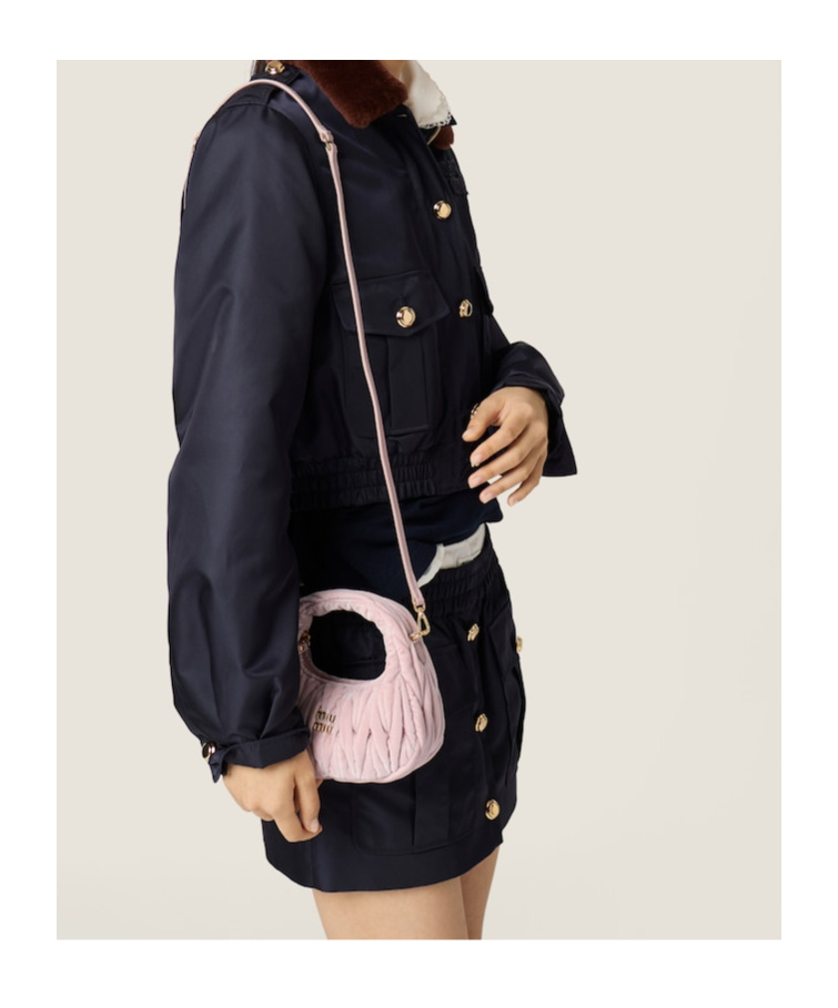 Miu Miu Wander Matelassé Velvet Mini-bag